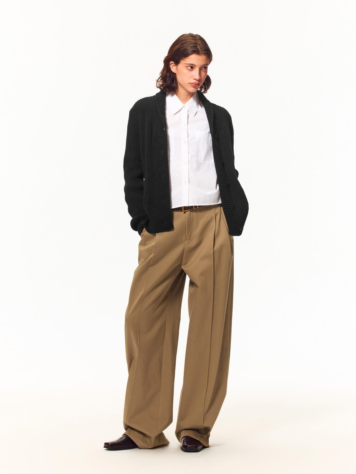 Northbutsouth Color Block Button Up Cardigan With Pockets Women&