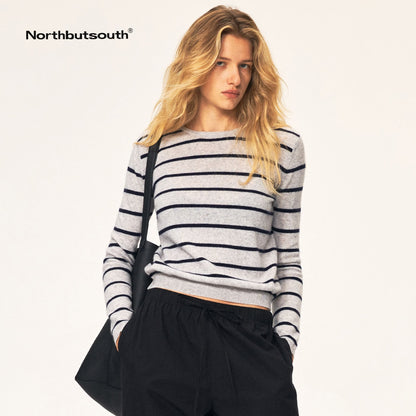 Northbutsouth_Color_Block_Striped_Crewneck_Wool_Cashmere_Women&