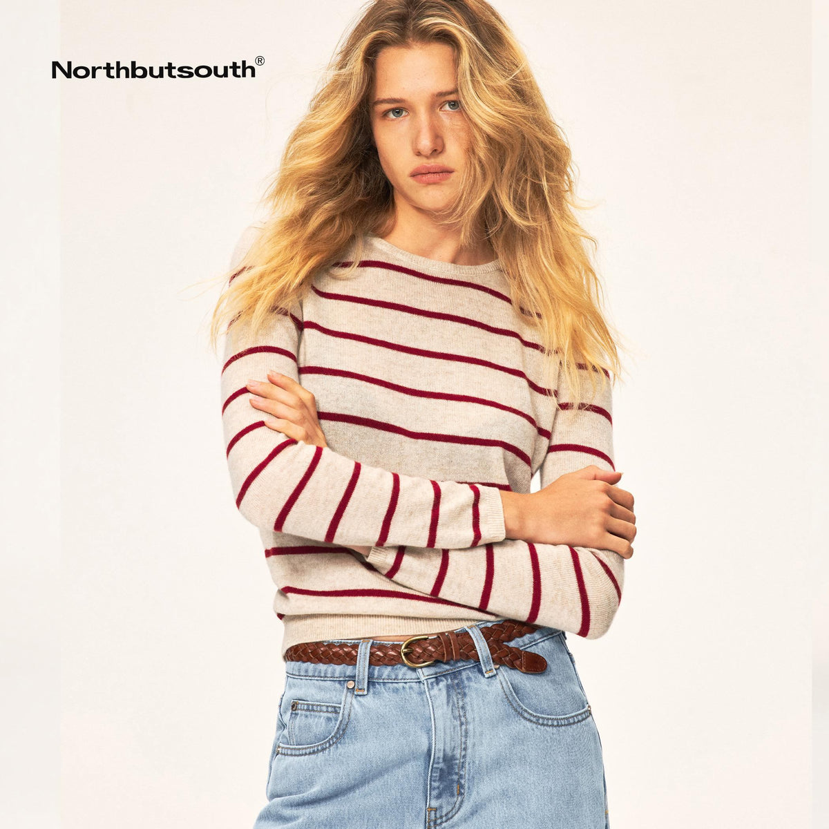 Northbutsouth_Color_Block_Striped_Crewneck_Wool_Cashmere_Women&