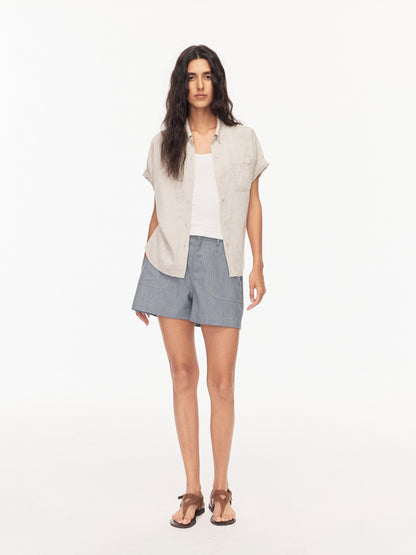 Northbutsouth Colorblock Denim Patch Pockets Women&