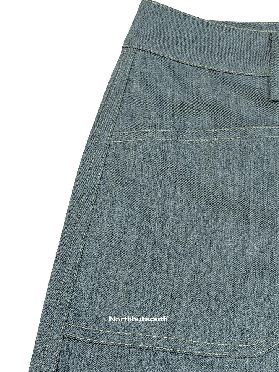 Northbutsouth Colorblock Denim Patch Pockets Women&