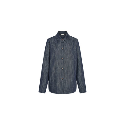 Northbutsouth Cotton Linen Denim Logo Button Casual Jacket MISSTT
