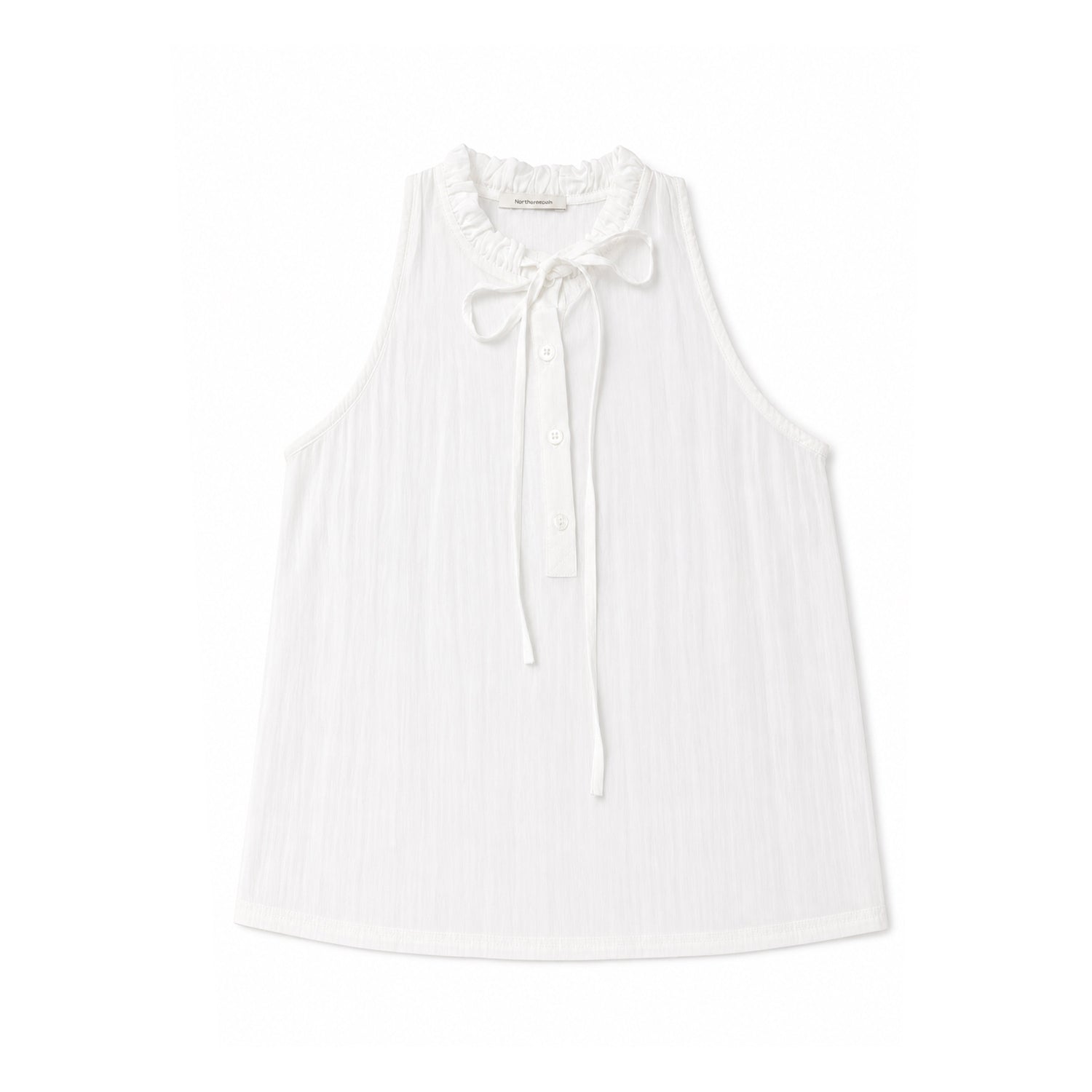 Northbutsouth_Crinkle_Lace_Collar_Tie_Half_Placket_Straight_Women&