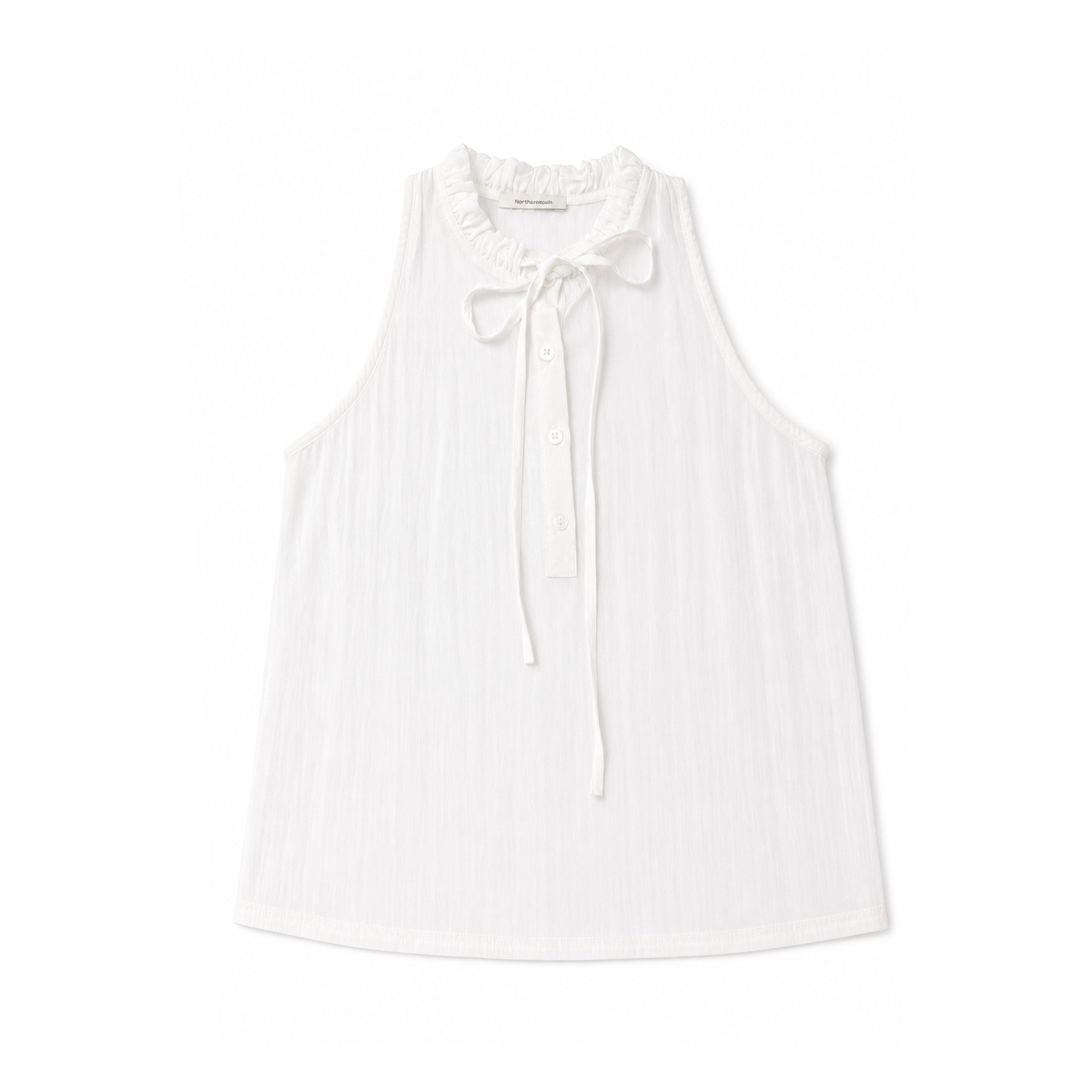 Northbutsouth_Crinkle_Lace_Collar_Tie_Half_Placket_Straight_Women&
