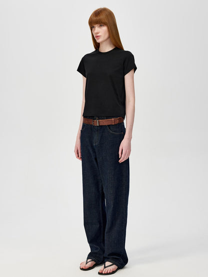 Northbutsouth Cropped Cotton Crewneck Tee Multi Color Basic Fit