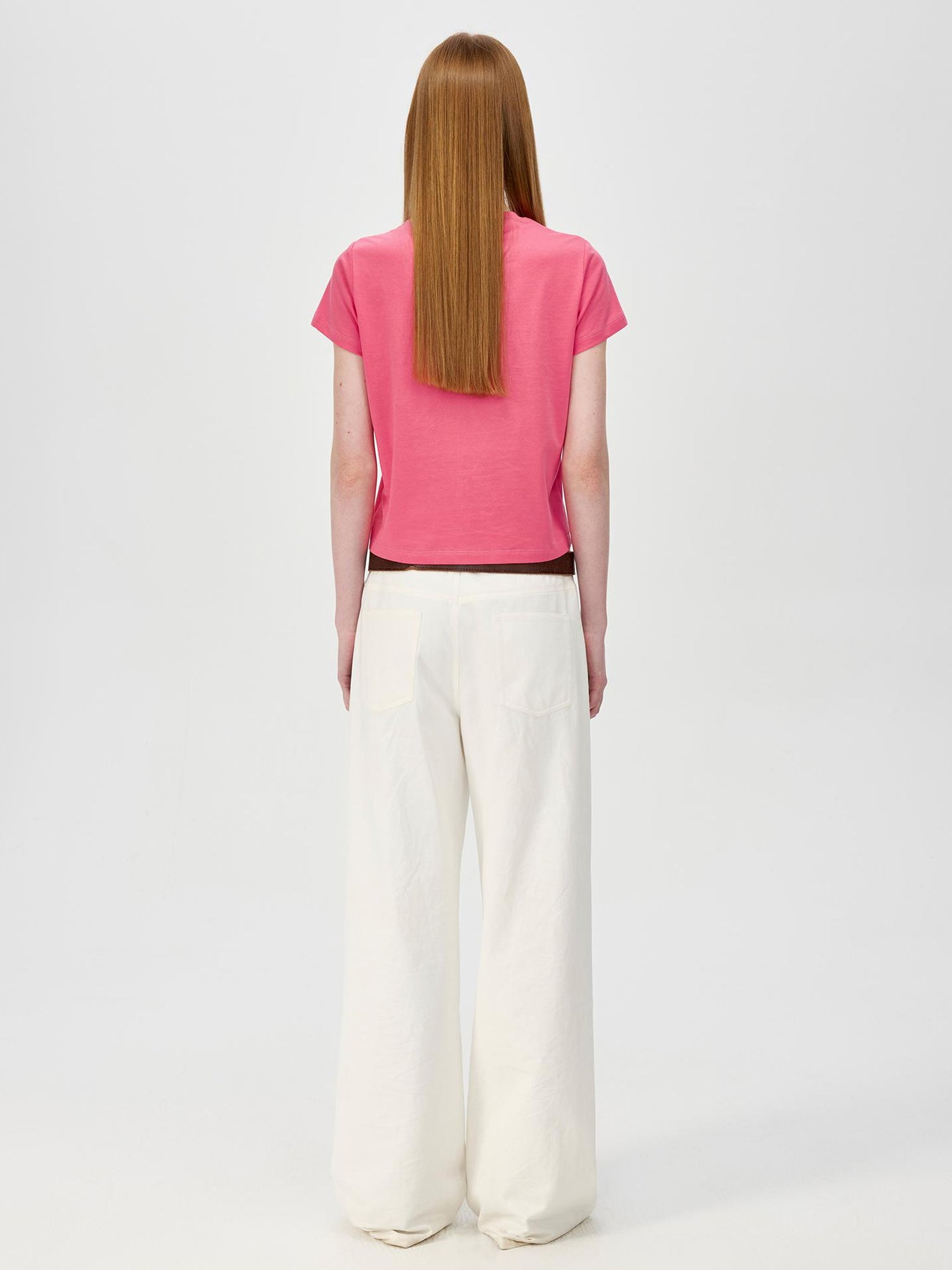 Northbutsouth Cropped Cotton Crewneck Tee Multi Color Basic Fit