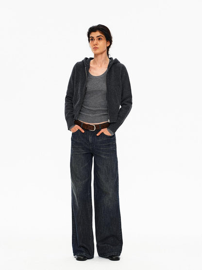 Northbutsouth Cropped Ribbed Panel Front Pockets Women&