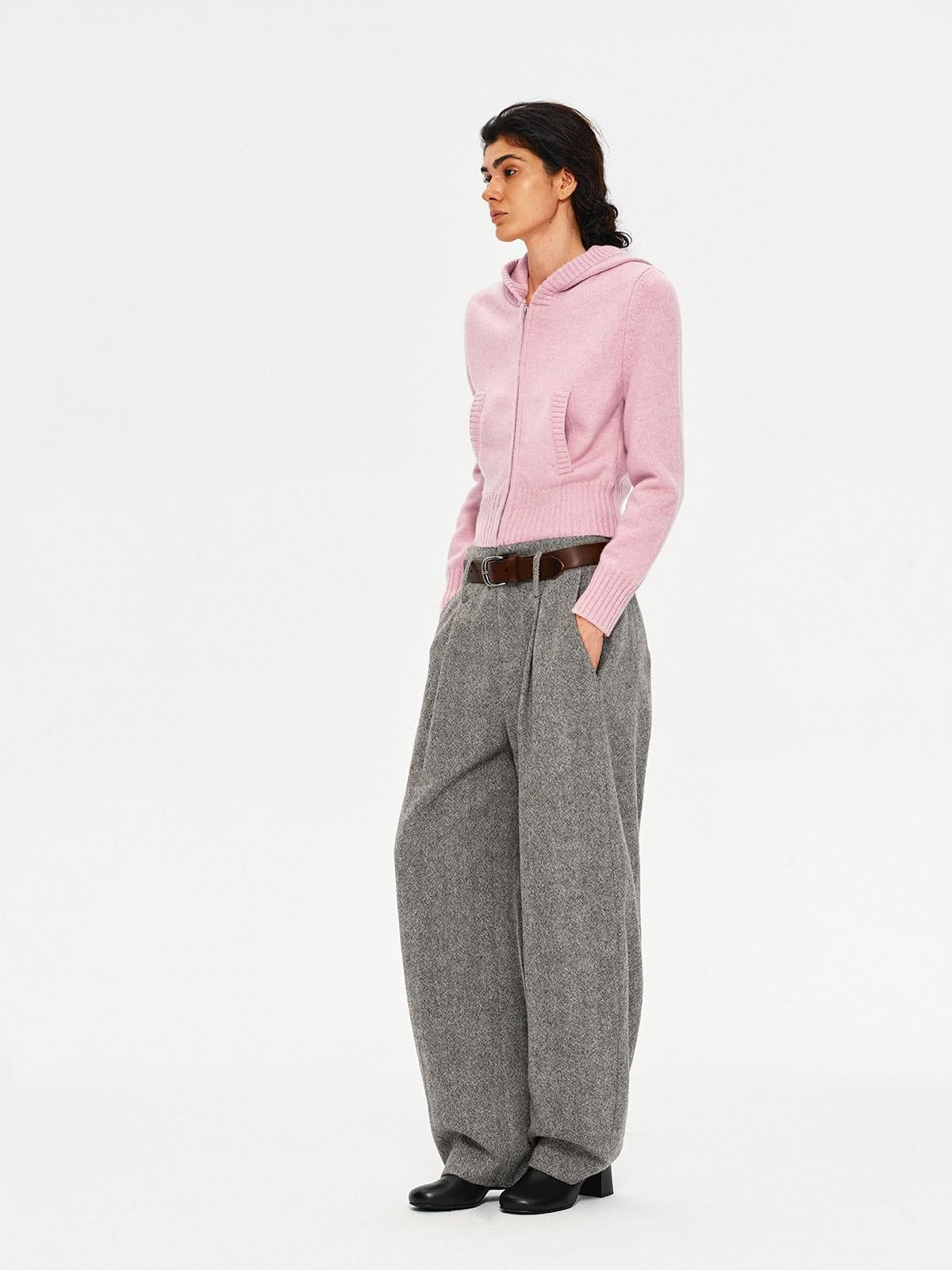 Northbutsouth Cropped Ribbed Panel Front Pockets Women&