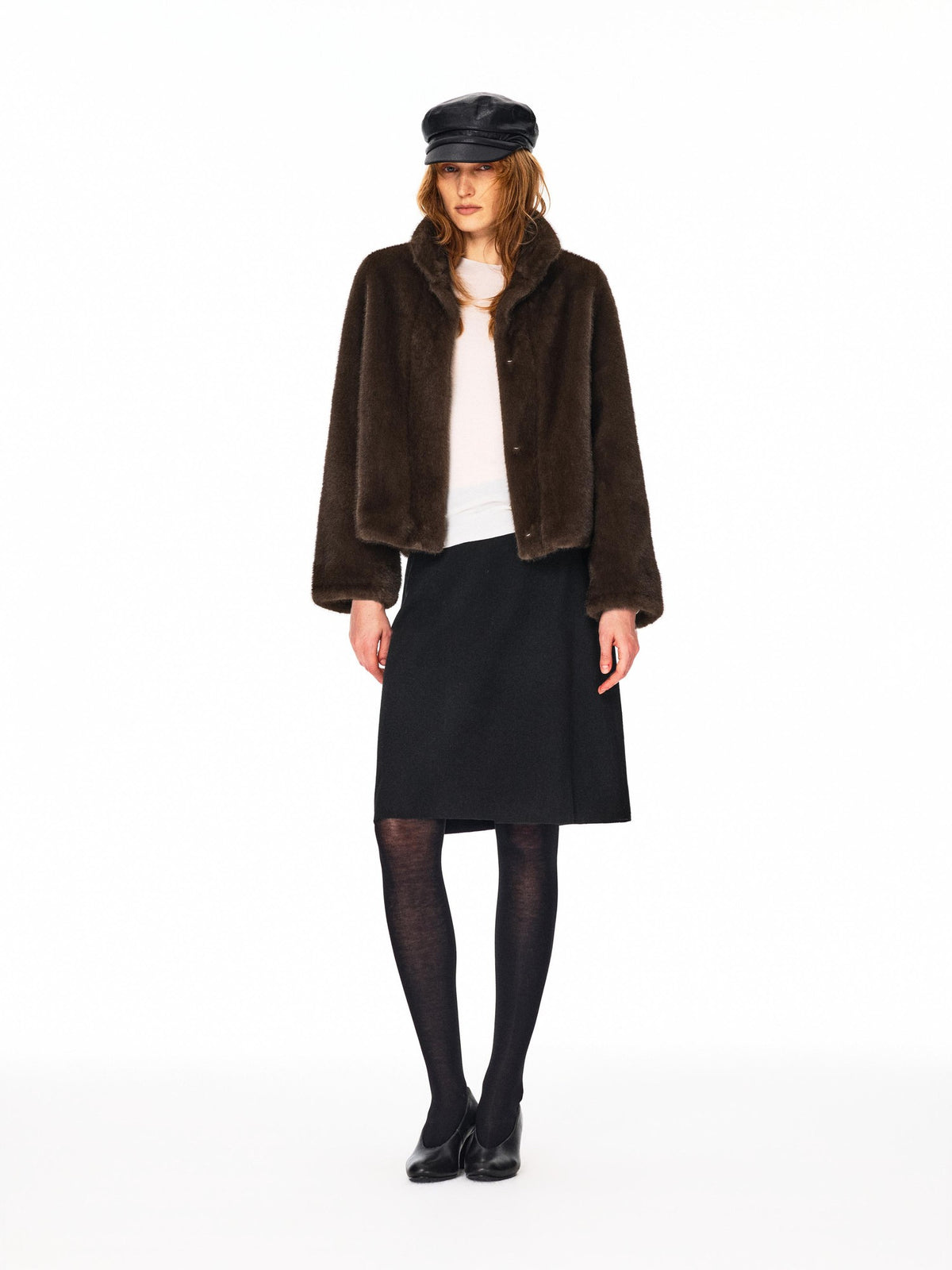 Northbutsouth Cropped Stand Collar Loose Women&