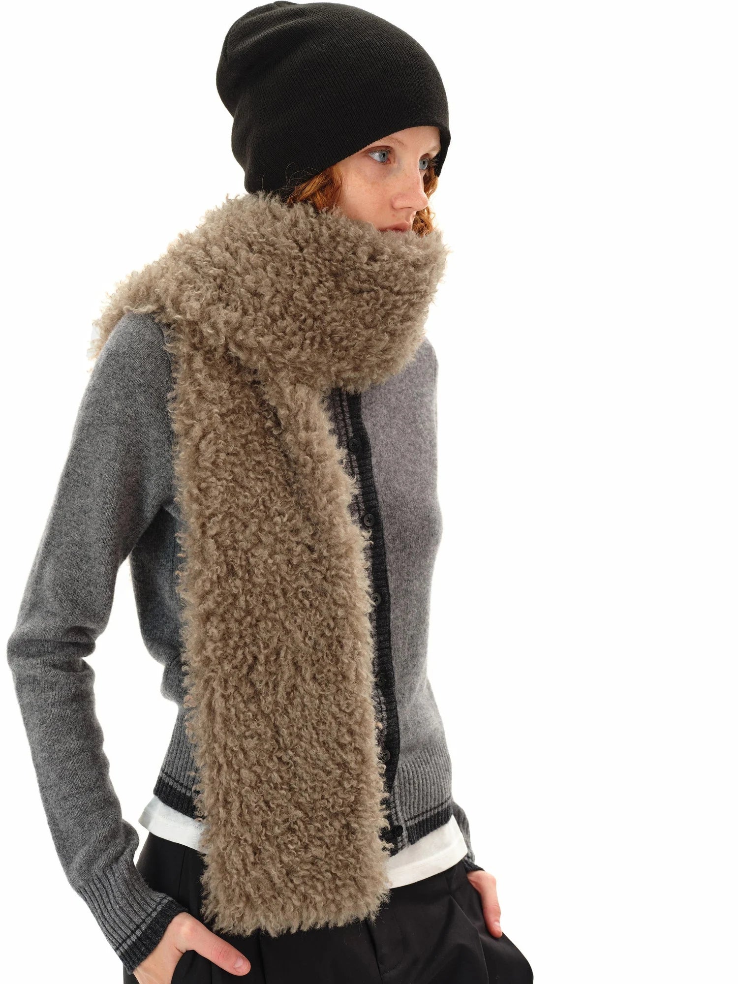 Curly Teddy Plush Scarf