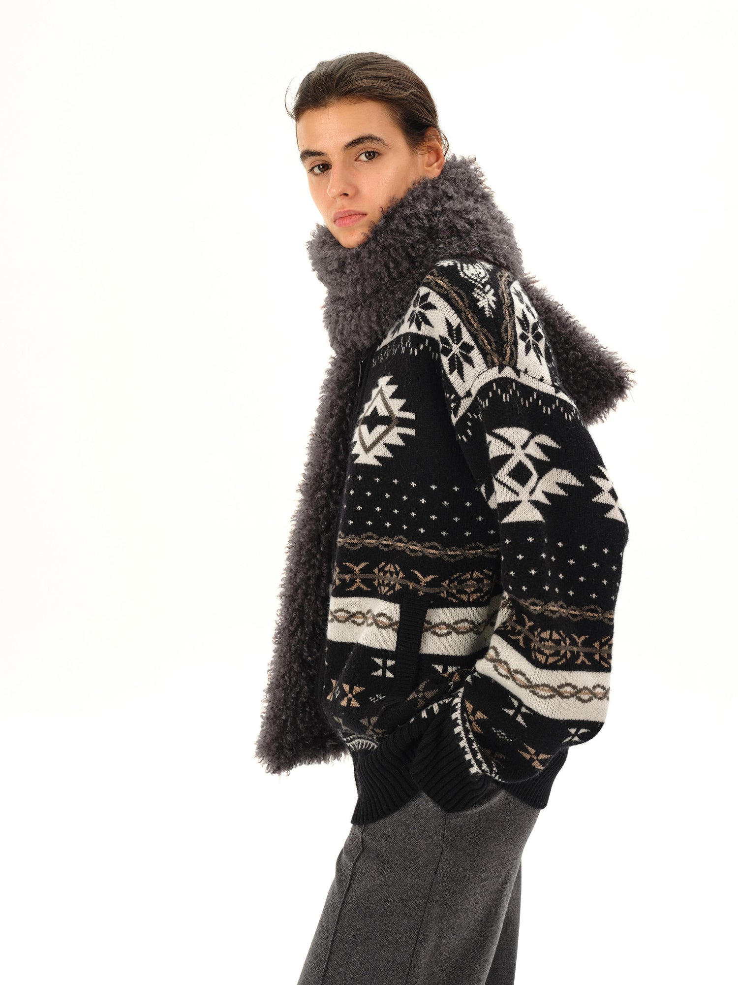 Northbutsouth Curly Teddy Plush Scarf
