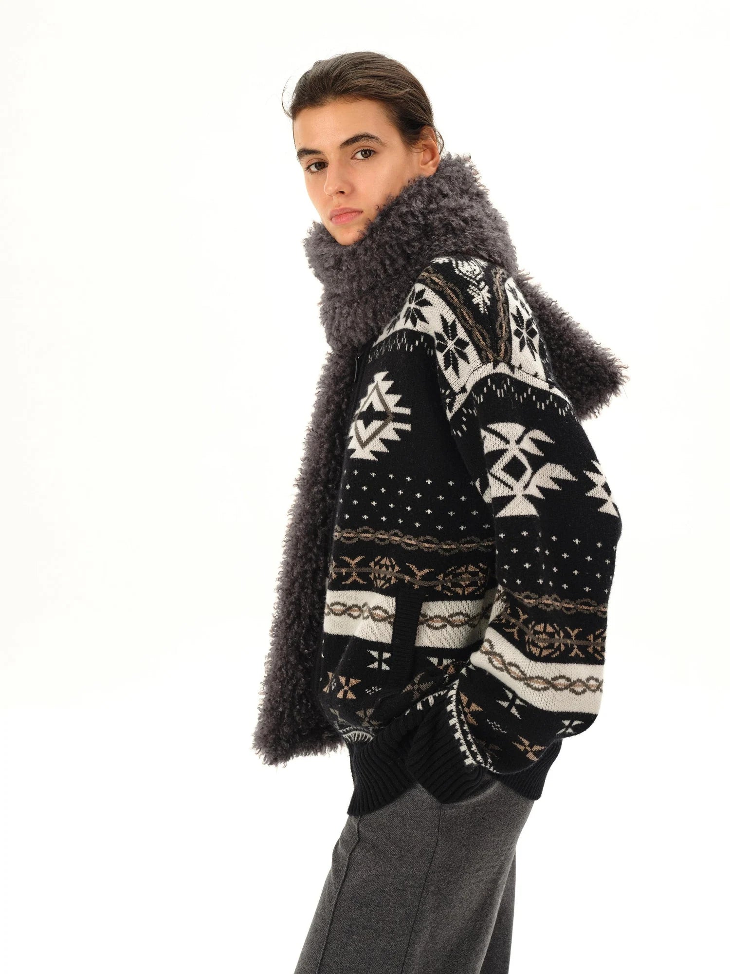 Curly Teddy Plush Scarf