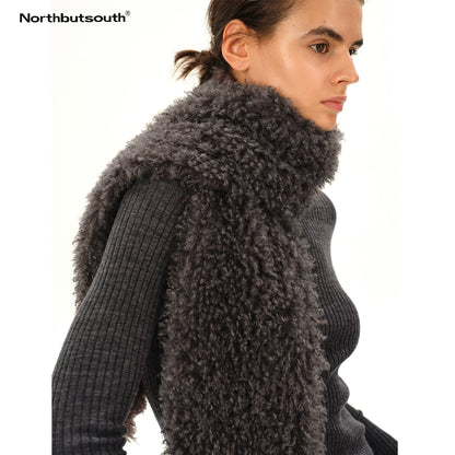 Northbutsouth Curly Teddy Plush Scarf MISSTT