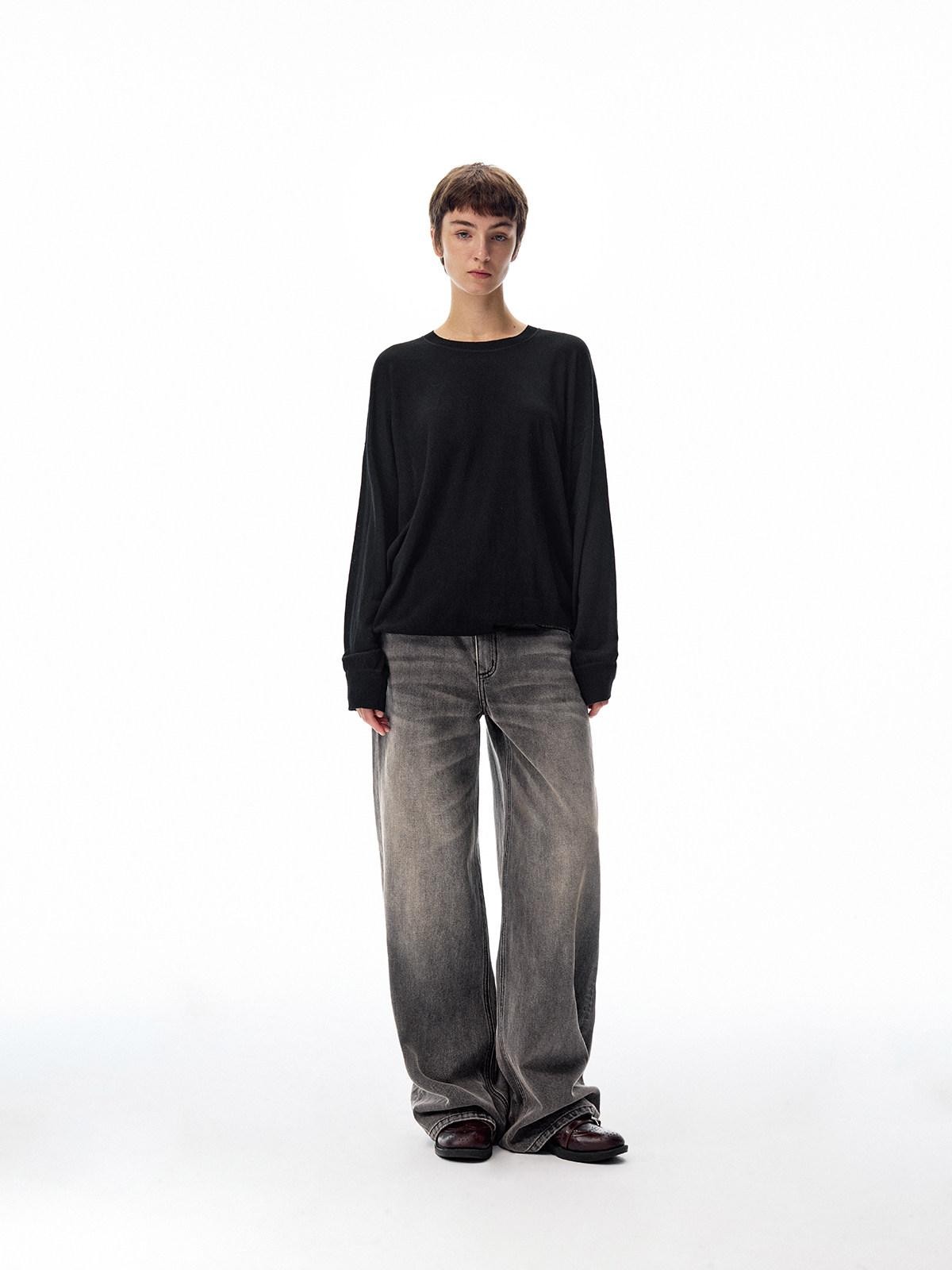 Northbutsouth Curly Thermal Crewneck Loose Long Sleeve Women&