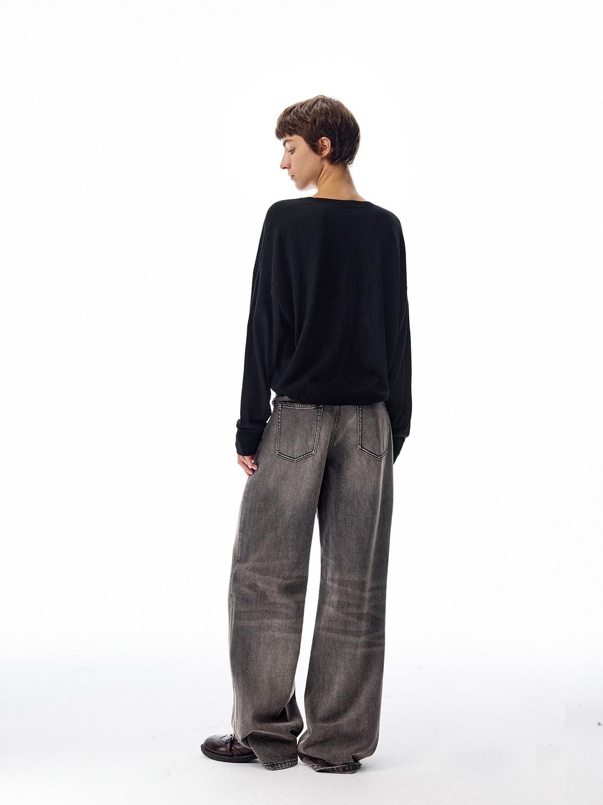 Northbutsouth Curly Thermal Crewneck Loose Long Sleeve Women&