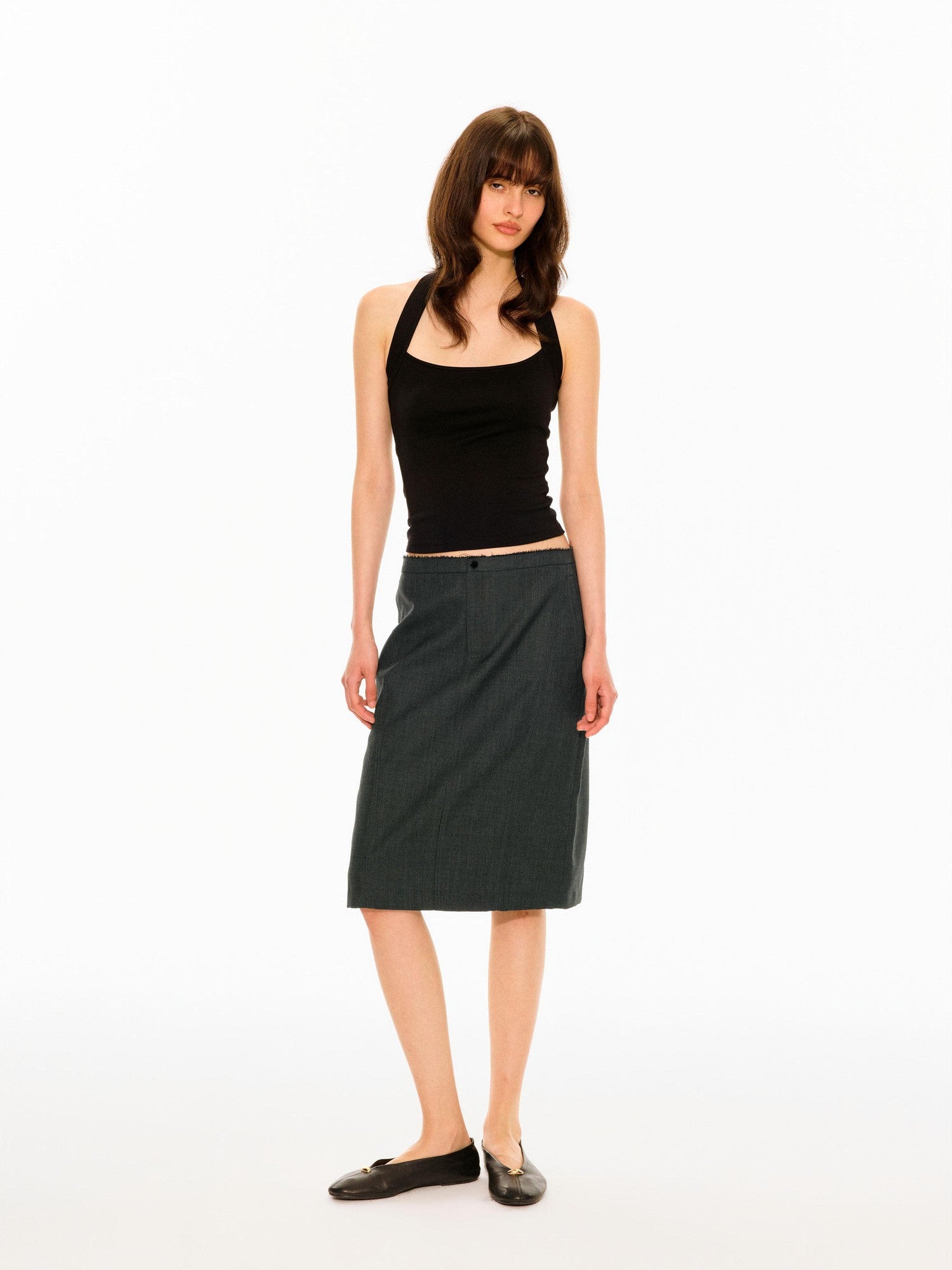 Northbutsouth Curved Narrow Waist Mid Low Waist Straight Cut Women&
