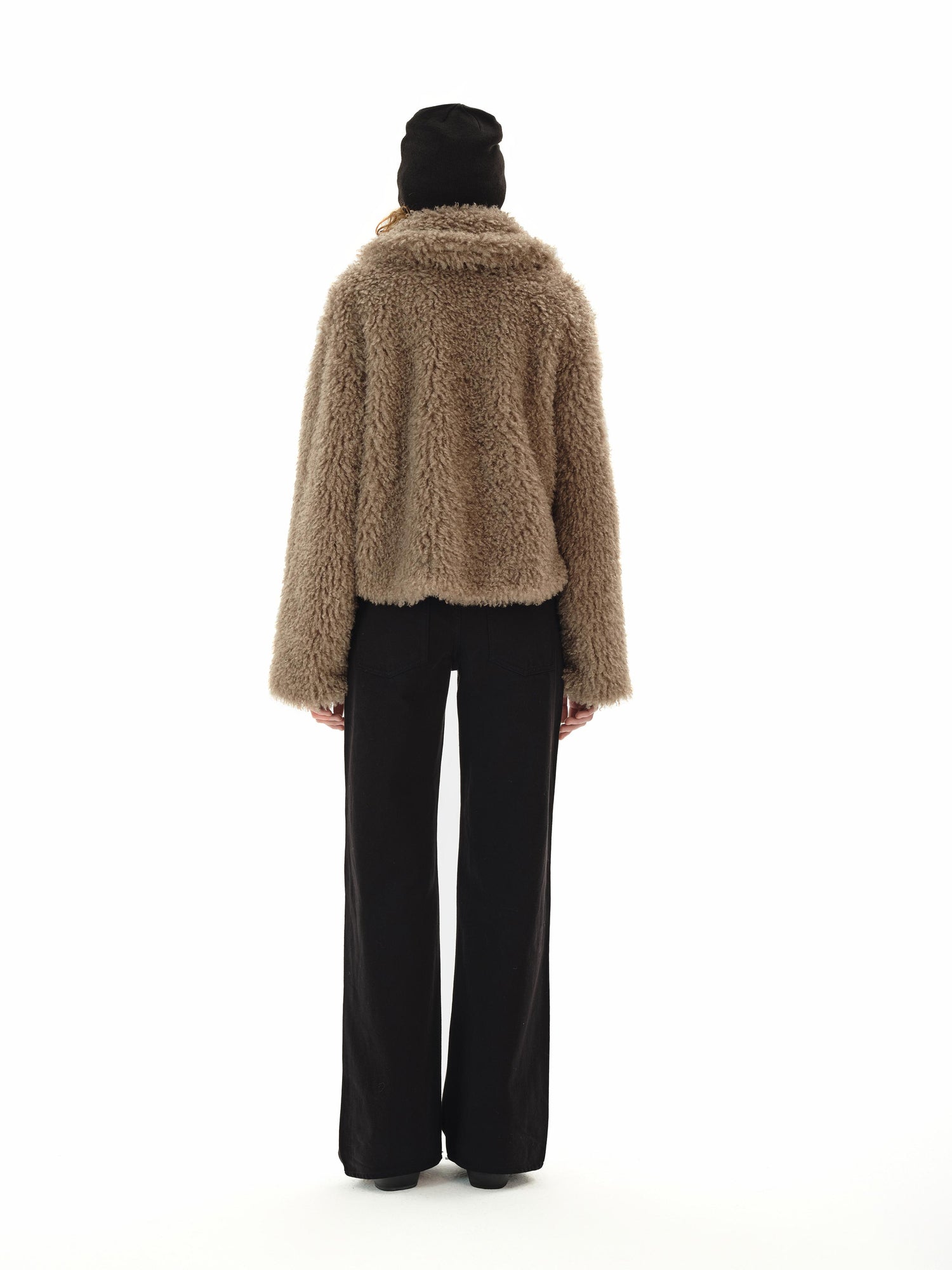 Northbutsouth Dandelion Touch Curly Collar Fur Coat