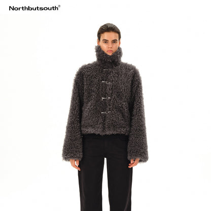 Northbutsouth_Dandelion_Touch_Micro_Curl_Stand_Collar_High_Waist_Women&