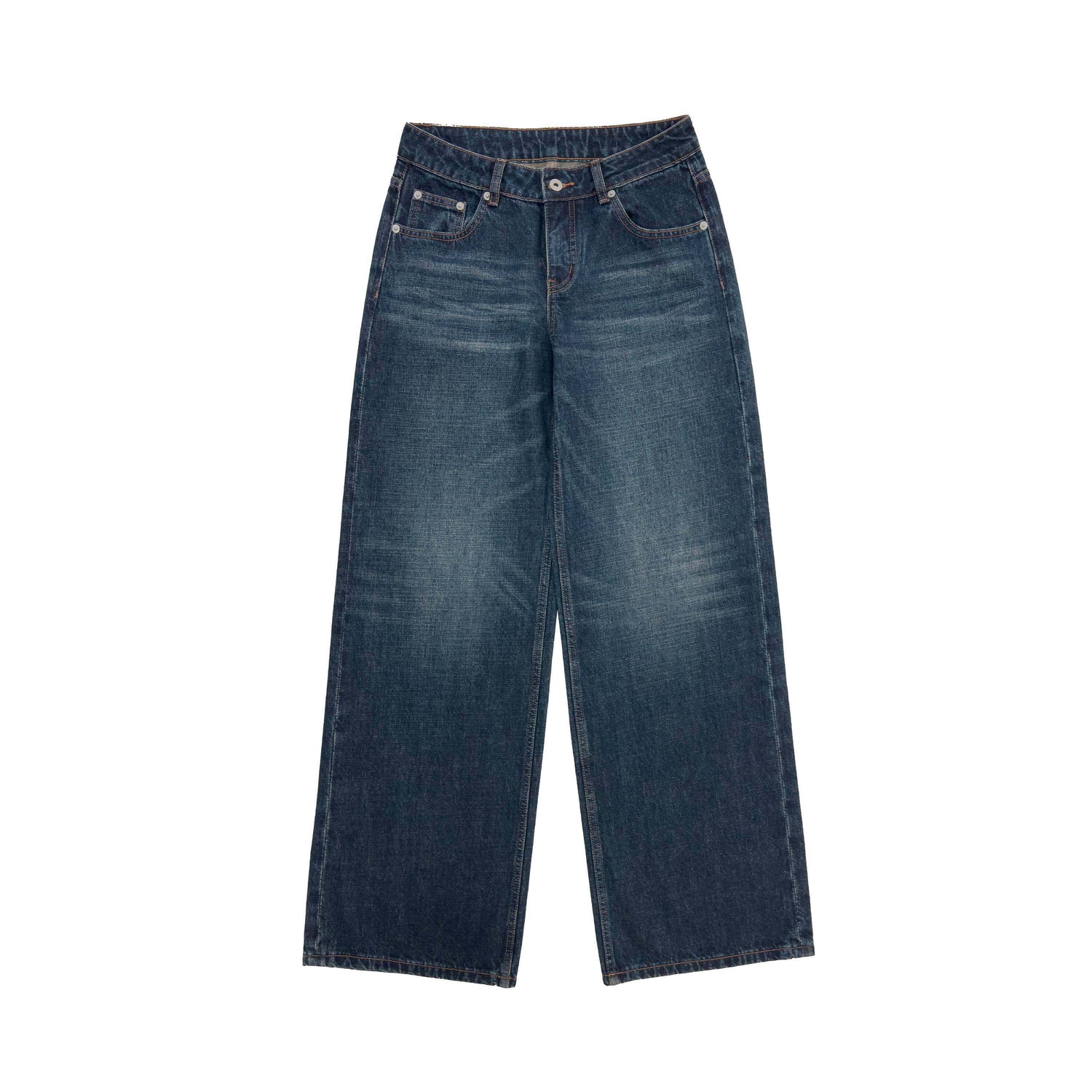 Northbutsouth_Dark_Indigo_Slub_Texture_Retro_Low_Rise_Casual_Women&