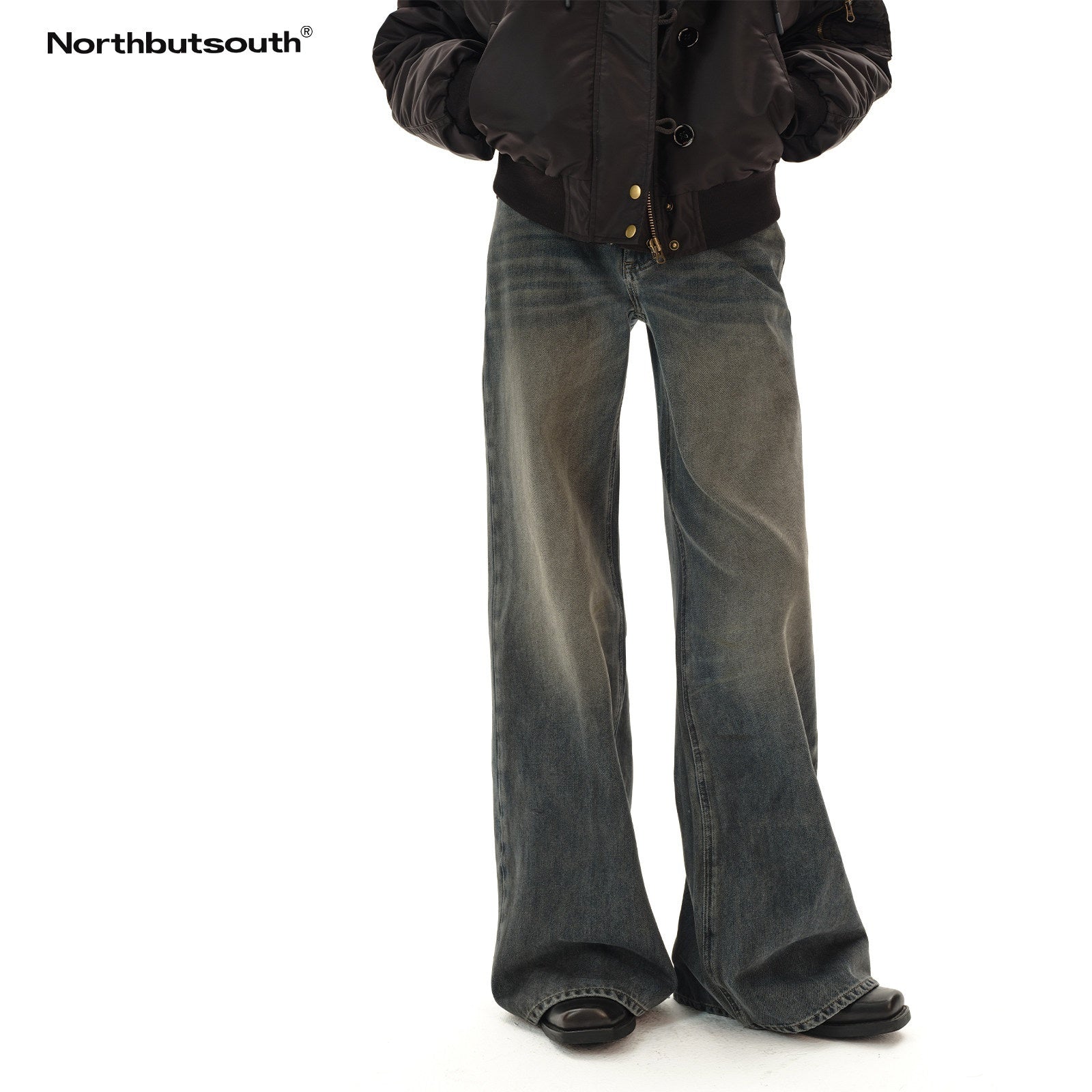 Northbutsouth_Dark_Wash_Distressed_Low_Rise_Micro_Flare_Women&