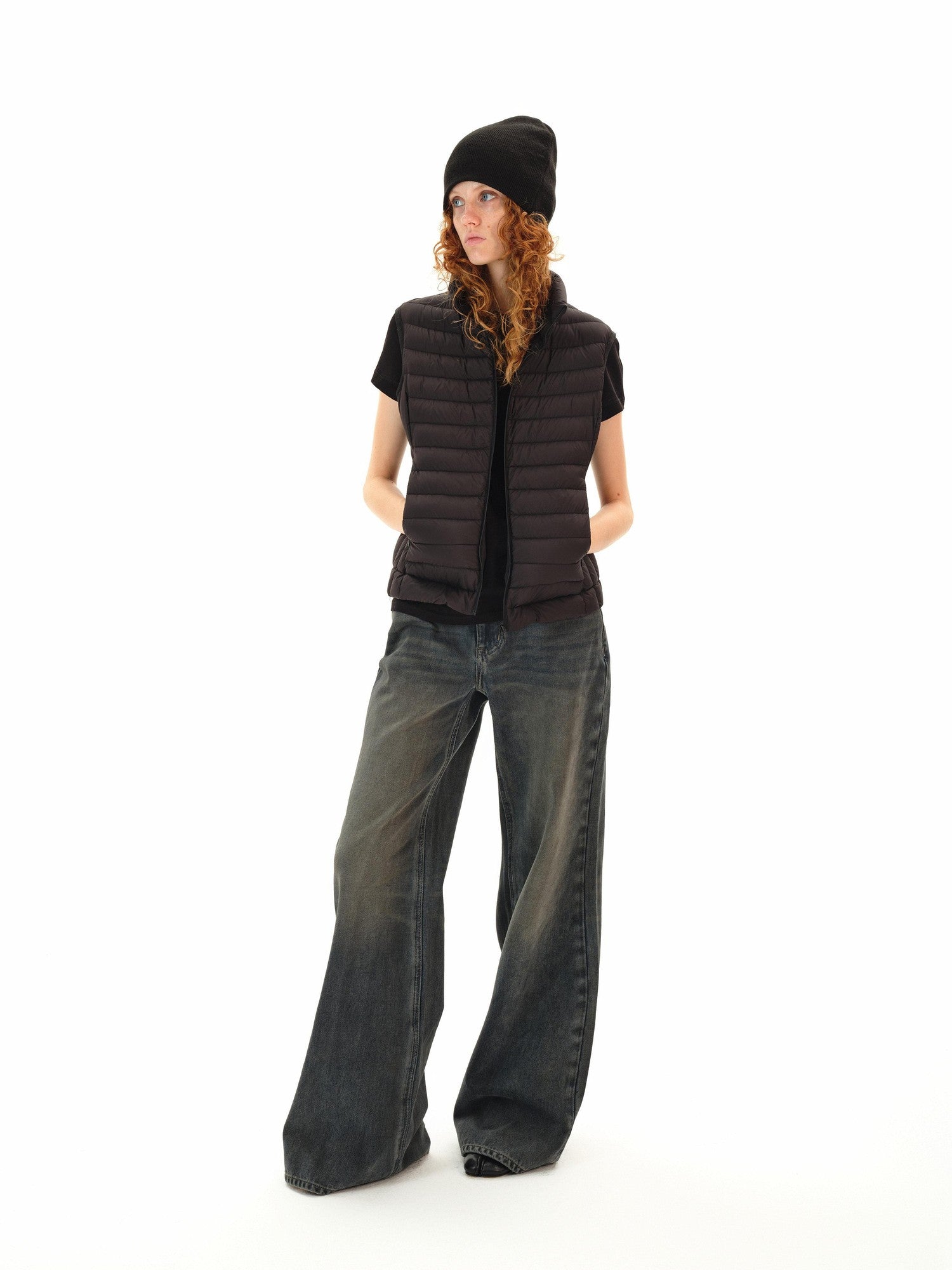 Northbutsouth Dark Wash Distressed Low Rise Micro Flare Women&