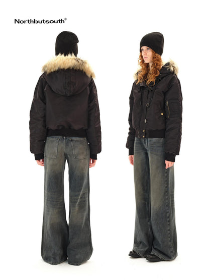 Northbutsouth Dark Wash Distressed Low Rise Micro Flare Women&