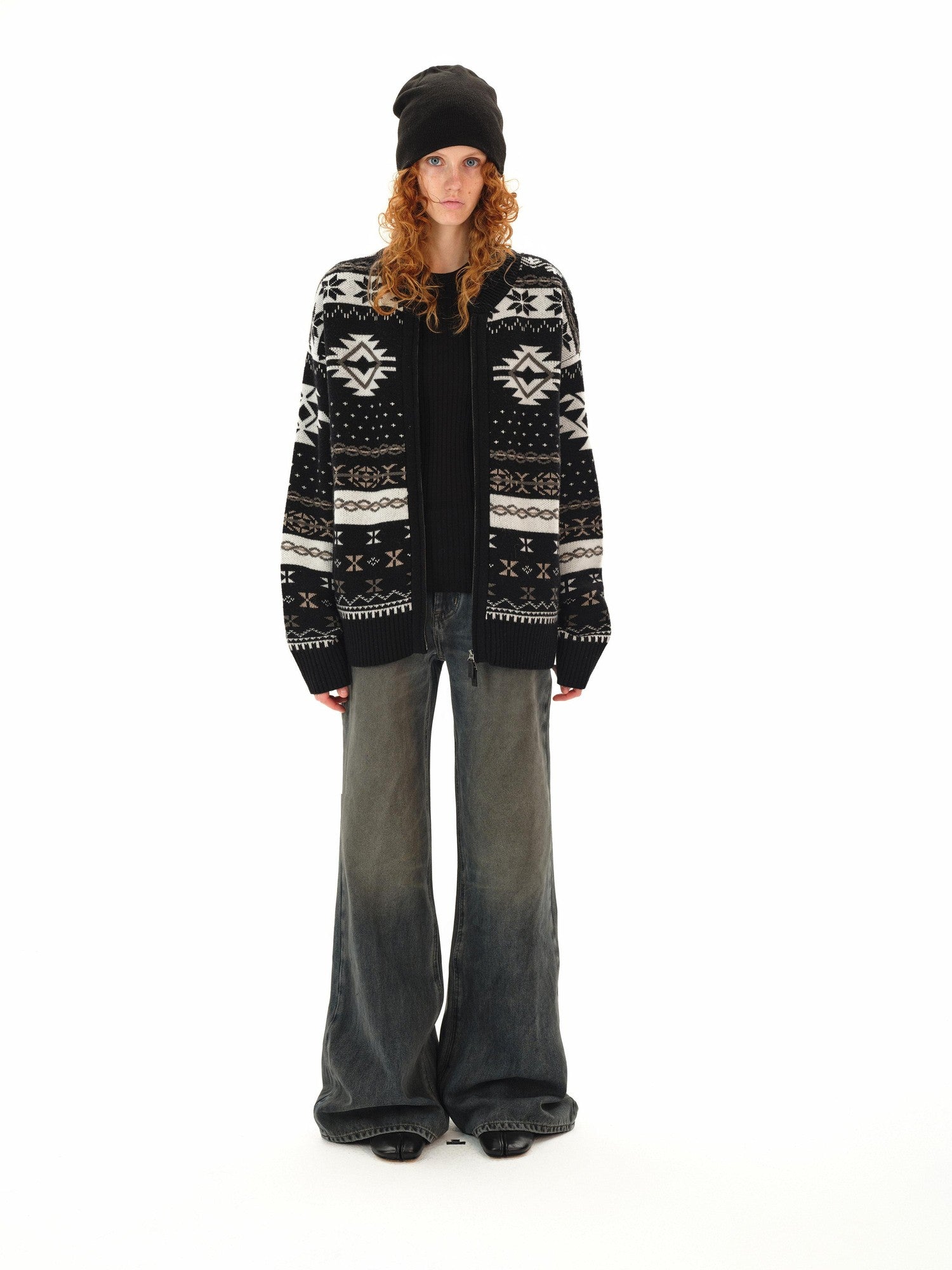 Northbutsouth Dark Wash Distressed Low Rise Micro Flare Women&
