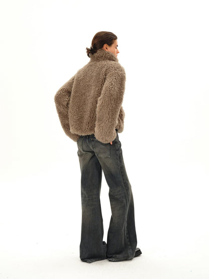 Northbutsouth Dark Wash Distressed Low Rise Micro Flare Women&