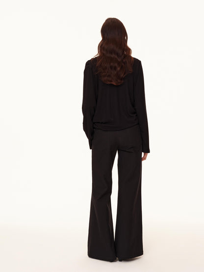 Northbutsouth Deep V Draped Twist Front Shell Top