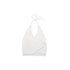 Northbutsouth Deep V Halter Backless Holiday Top In Black And White MISSTT