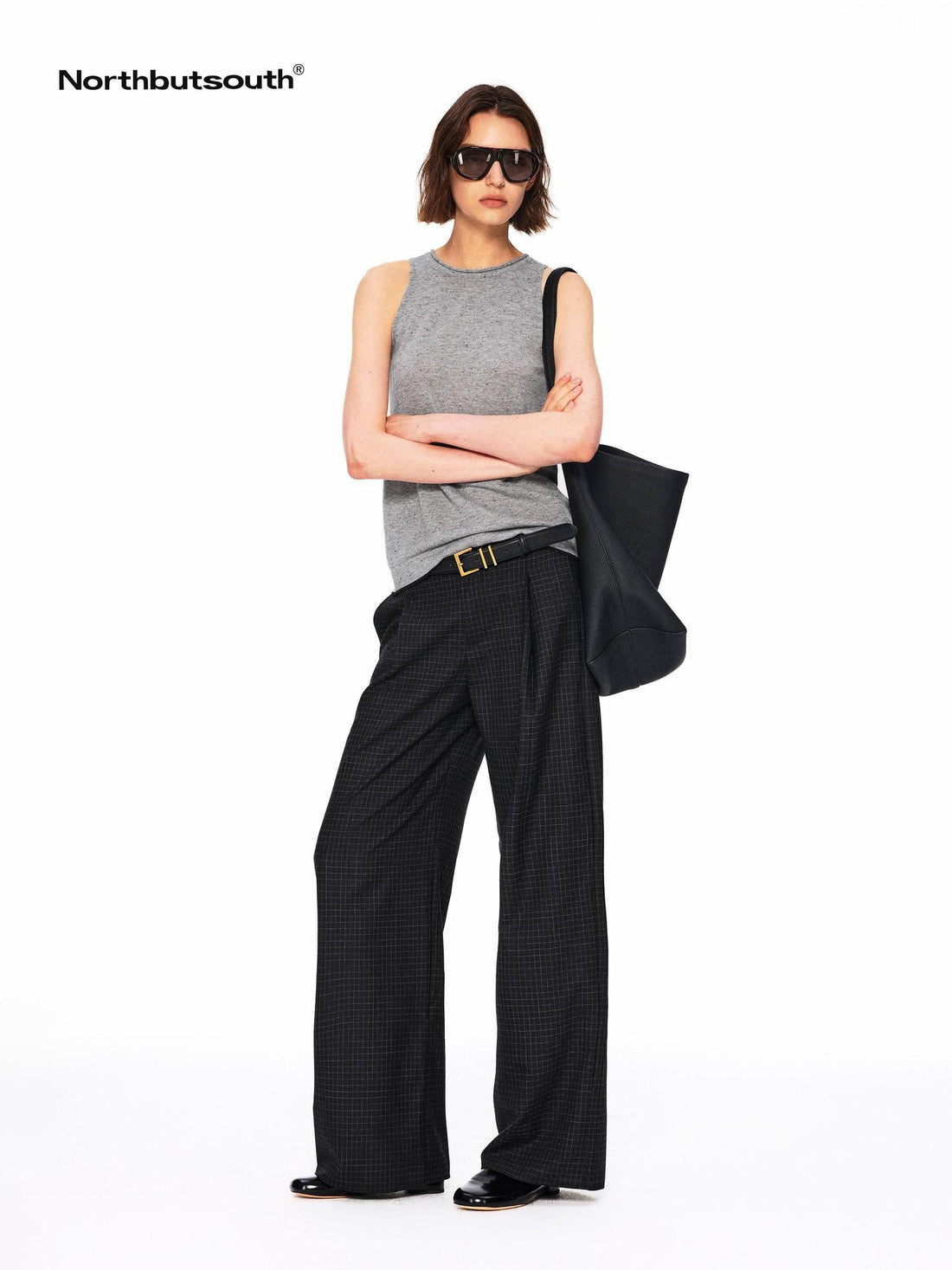Northbutsouth Dot Knit Layered Colorblock Rolled Hem Women&