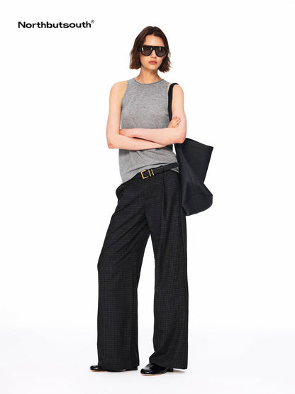 Northbutsouth Dot Knit Layered Colorblock Rolled Hem Women&