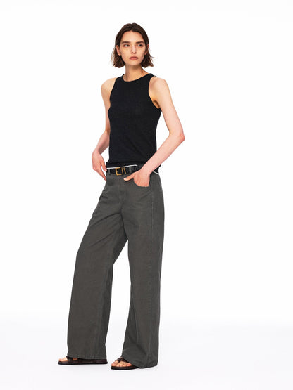 Northbutsouth Dot Knit Layered Colorblock Rolled Hem Women&
