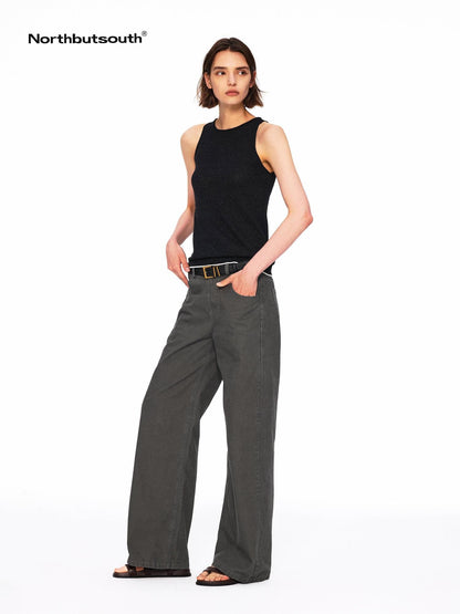 Northbutsouth Dot Knit Layered Colorblock Rolled Hem Women&