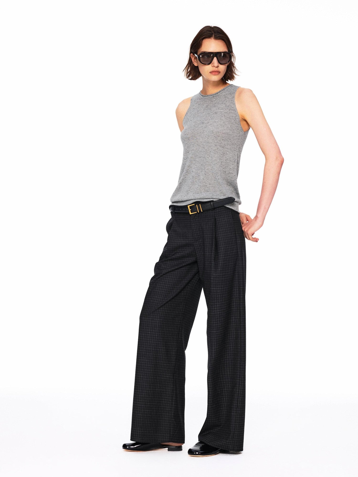 Northbutsouth Dot Knit Layered Colorblock Rolled Hem Women&