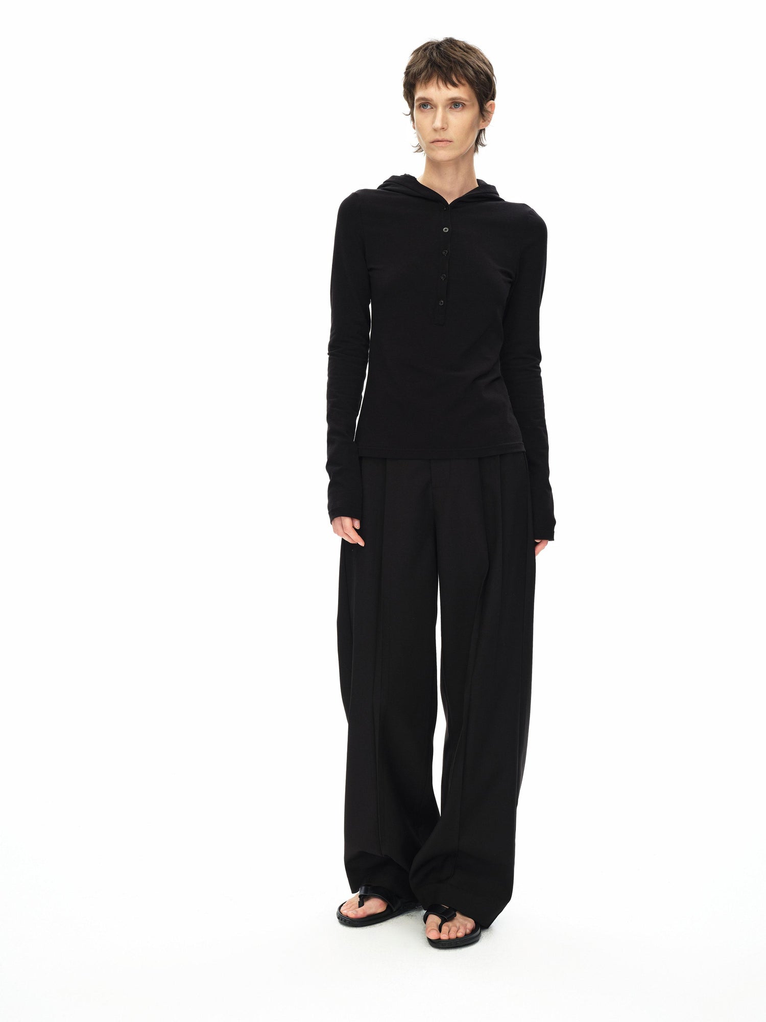 Northbutsouth Double Pleat Straight Leg Trousers