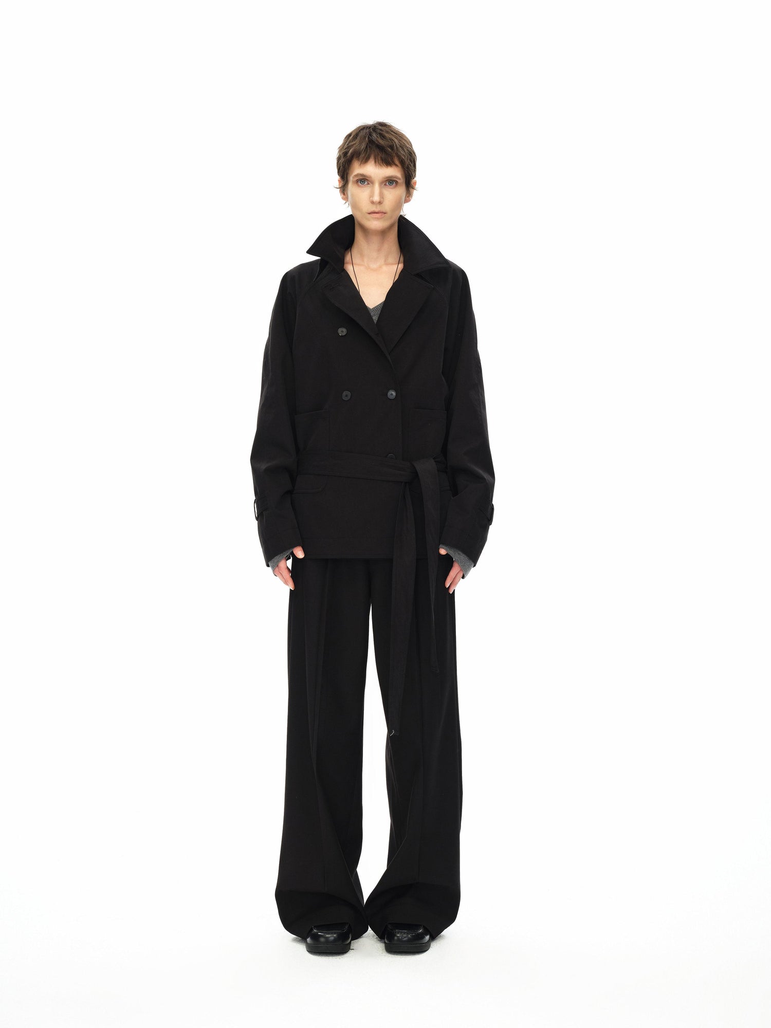 Northbutsouth Double Pleat Straight Leg Trousers