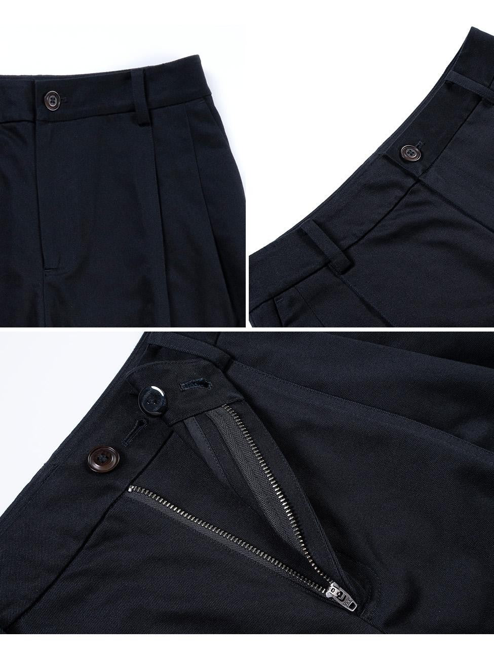 Northbutsouth Double Pleated Button Tab Cuffed Wide Leg Women&
