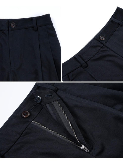 Northbutsouth Double Pleated Button Tab Cuffed Wide Leg Women&