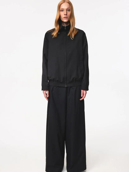 Double Sided Star Rivet Stand Collar Oversized Jacket