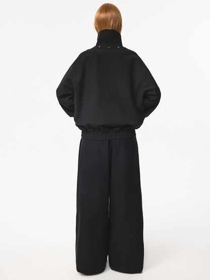 Northbutsouth Double Sided Star Rivet Stand Collar Oversized Jacket