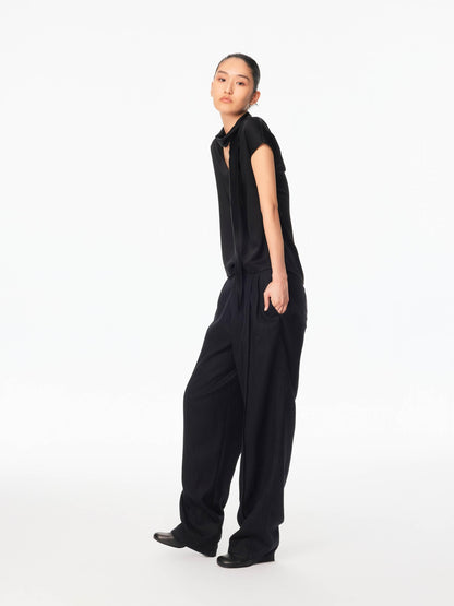 Northbutsouth Draped Deep U Tie Neck Women&
