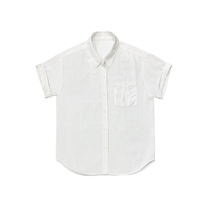 Northbutsouth_Drapey_Loose_Roll_Up_Sleeve_Lapel_Button_Women&