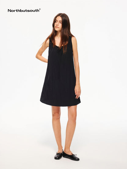 Northbutsouth Drapey Small Square Neck A Line Tie Waist Women&
