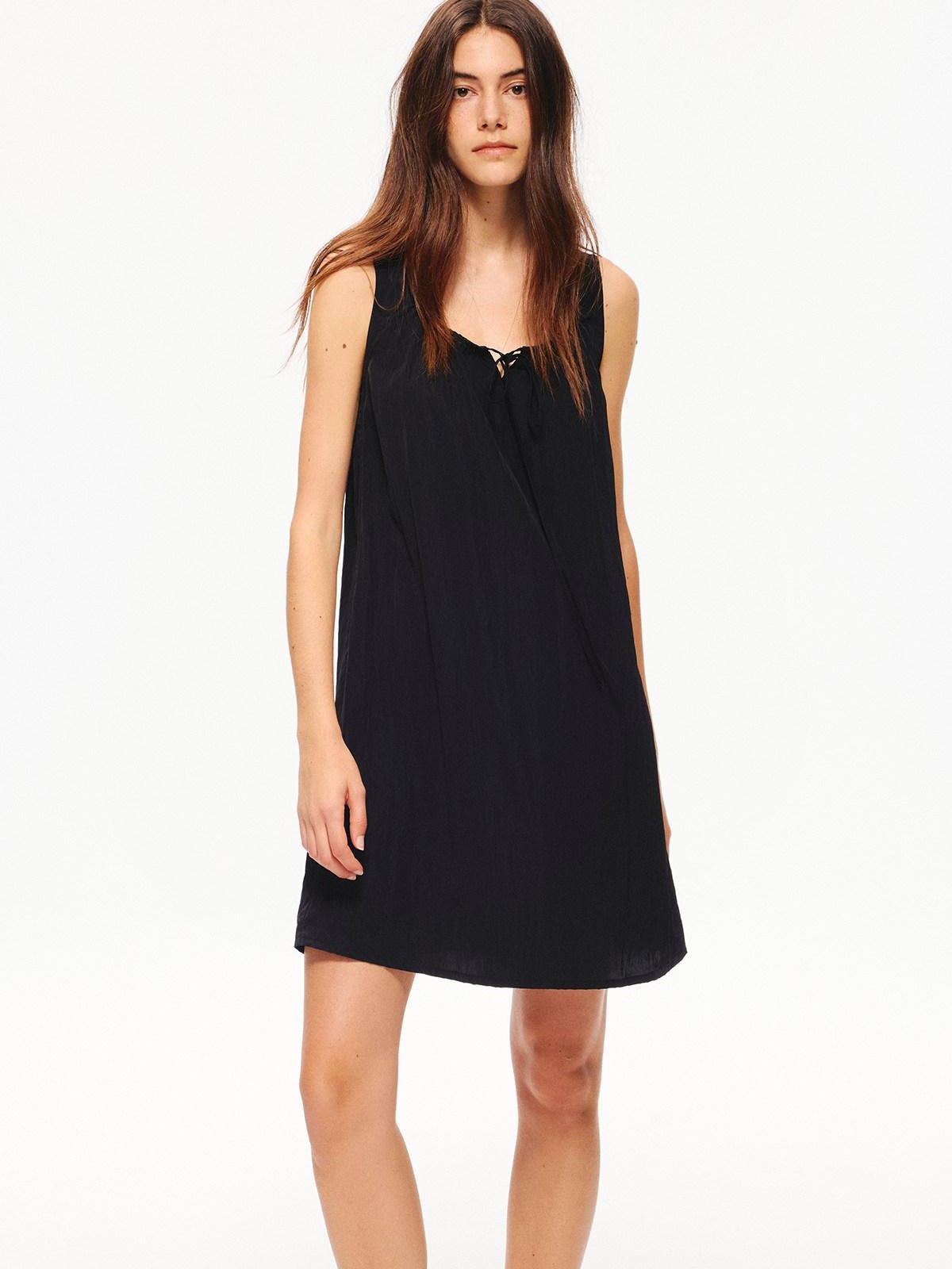 Northbutsouth Drapey Small Square Neck A Line Tie Waist Women&