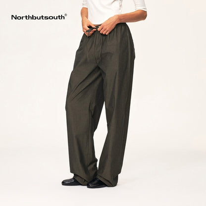 Northbutsouth_Drawstring_Elastic_Waistband_Long_Staple_Cotton_Mid_Low_Rise_Loose_Women&