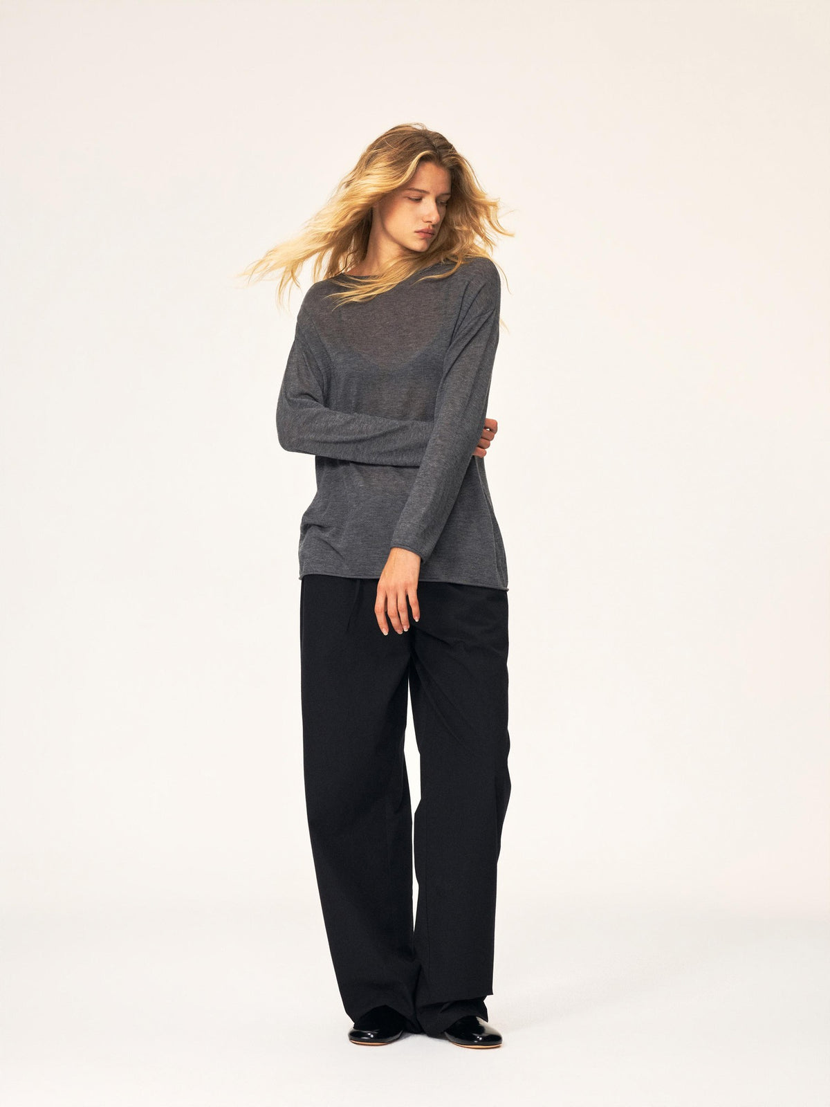 Northbutsouth Drawstring Elastic Waistband Long Staple Cotton Mid Low Rise Loose Women&