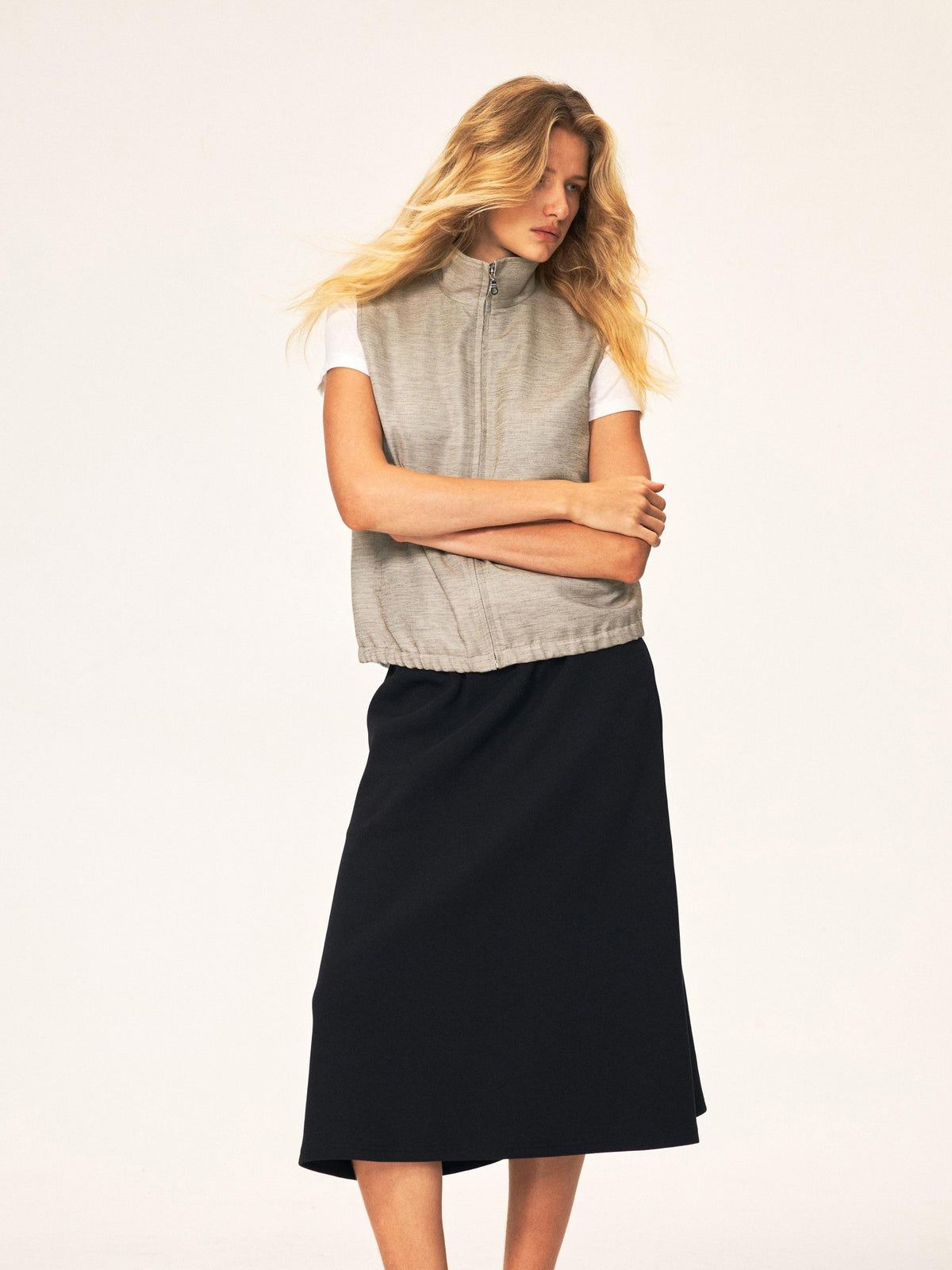 Northbutsouth Elastic Waist A Line Cotton Blend Women&