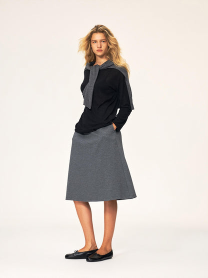 Northbutsouth Elastic Waist A Line Cotton Blend Women&