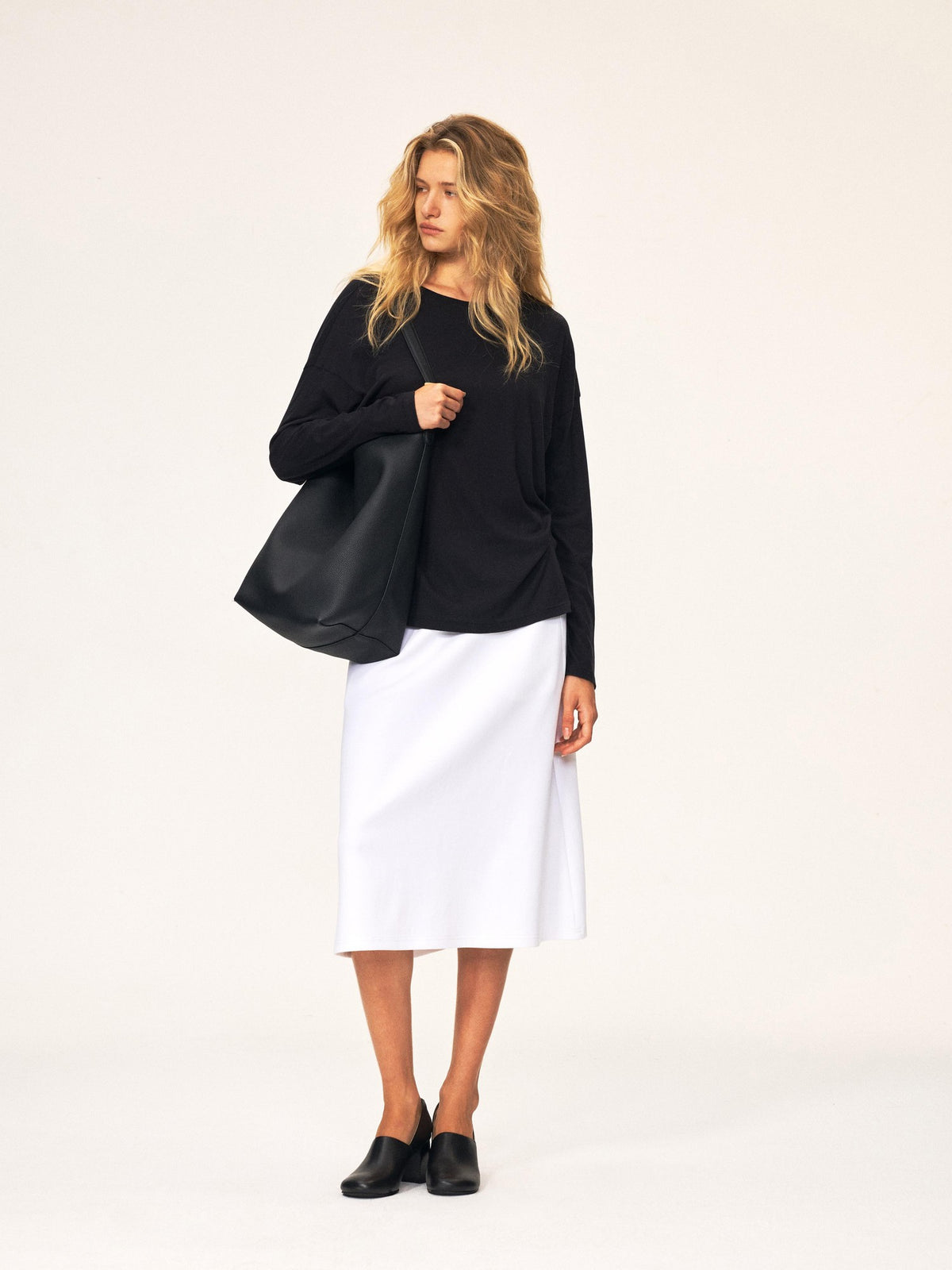 Northbutsouth Elastic Waist A Line Cotton Blend Women&